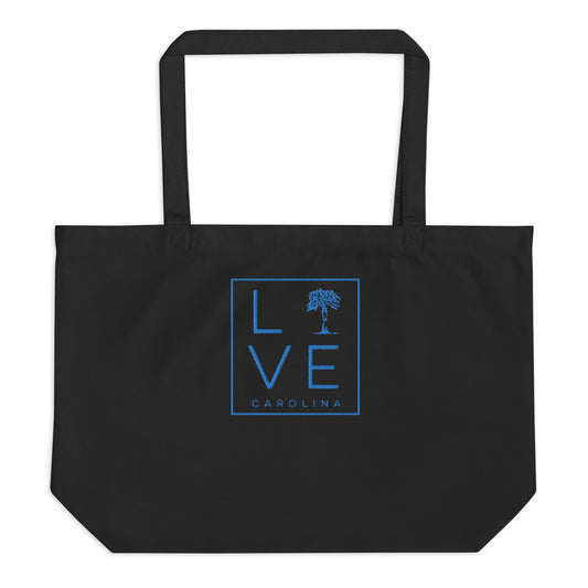 LIVE Carolina - Large Organic Tote Bag