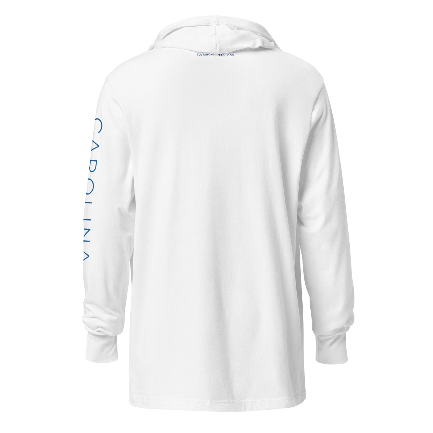 LIVE Carolina on Arm in Blue - Hooded Long-Sleeve Tee